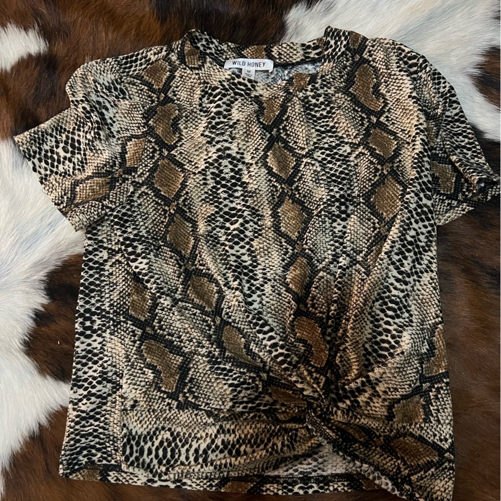 Snakeskin womens top